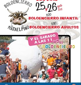 Imagen de recurso del cartel de los boloencierros en Mataelpino (Madrid) de la edición de 2018.
