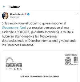 Pregunta de Garzón sobre l''Open Arms'