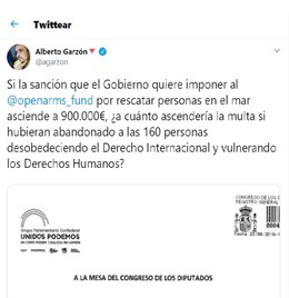 Pregunta de Garzón sobre l''Open Arms'