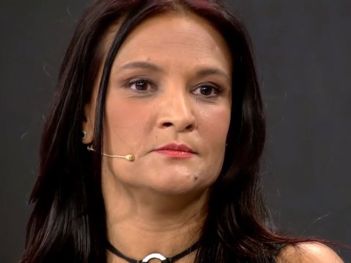 Gema Serrano en el plató de Sálvame
