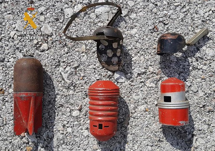 Granadas localizadas en una cada de Potes