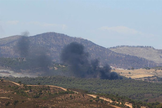 Huelva.- Sucesos.- Registrado un incendio en el vertedero de Nerva 