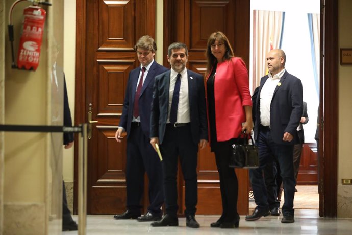 El diputat de JxCat susps al Congrés Jordi Snchez surt del Congrés dels Diputats (arxiu)
