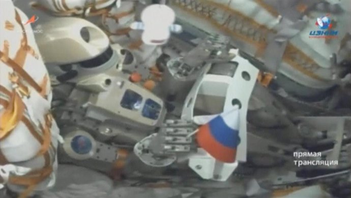 El androide Fedor a bordo de la cápsula Soyuz