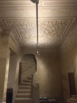 Interior de la Casa de la Piedra, de Porcuna, en una imagen de archivo.