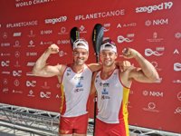 Pelayo Roza y Pedro Vázquez, subcampeones del mundo en K2 500 metros