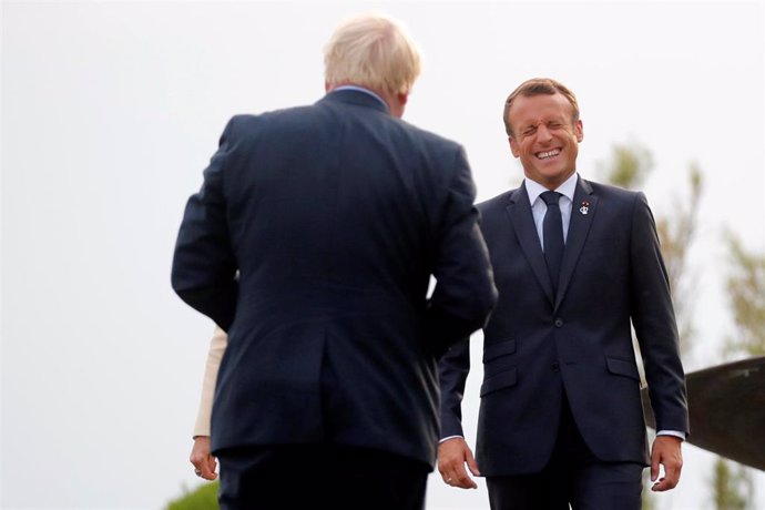Boris Johnson y Emmanuel Macron en Biarritz