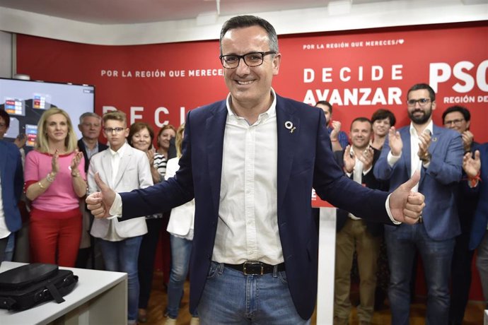 Diego Conesa (PSRM) tras ganar las Elecciones Autonómicas en la Región de Murcia.