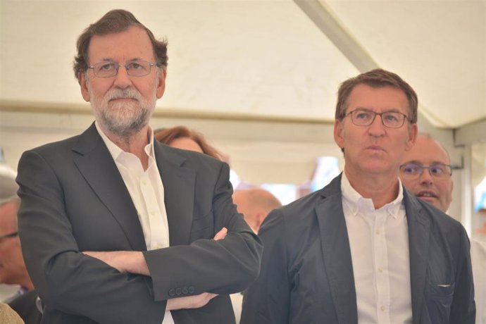 Mariano Rajoy y Alberto Núñez Feijóo en Ourense