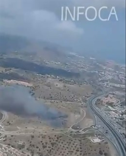 Incendio en Rincón de la Victoria