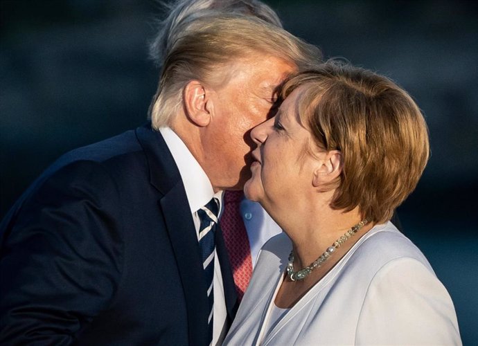 Merkel y Trump en Biarritz