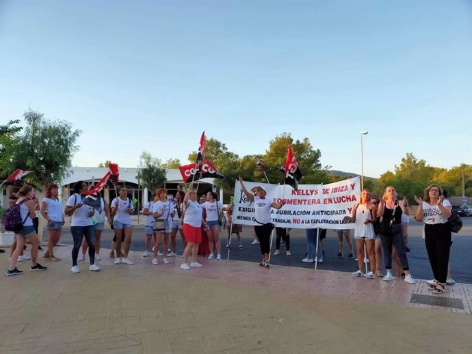 Protesta de las 'Kellys' de Ibiza.