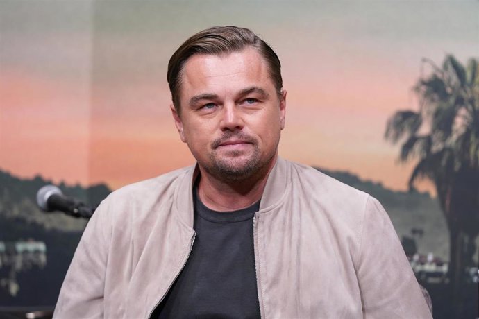 Leonardo DiCaprio en la rueda de prensa de la película 'Érase una vez en... Hollywood'
