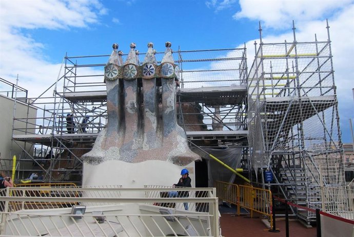 Restauración en la Casa Batlló de Barcelona (Archivo)