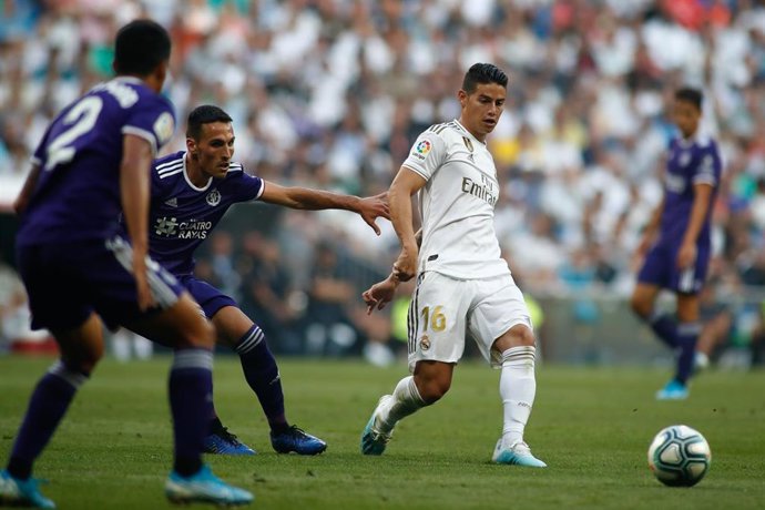James Rodríguez, en un partido con el Real Madrid.