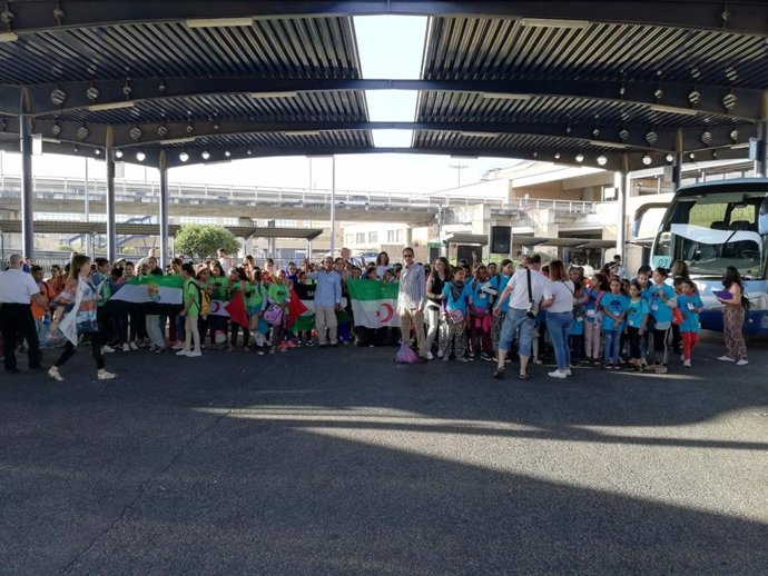 Llegada de niños saharauis para pasar el verano 2019 en Extremadura