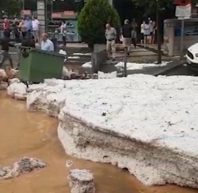Imagen del municipio de Arganda del Rey tras la tormenta.
