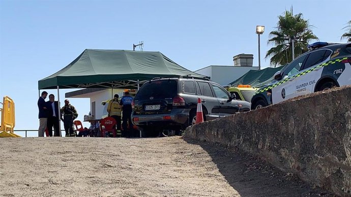 Puesto de Mando Avanzado del incendio de Valleseco, en la isla de Gran Canaria