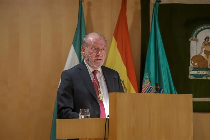 Villalobos en el Pleno del nuevo mandato 2019-2023, en el que anunció un plan para combatir la despoblación en la provinci, en una imagen de archivo