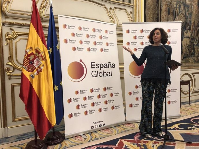 La secretaria de Estado de la España Global, Irene Lozano, durante un acto