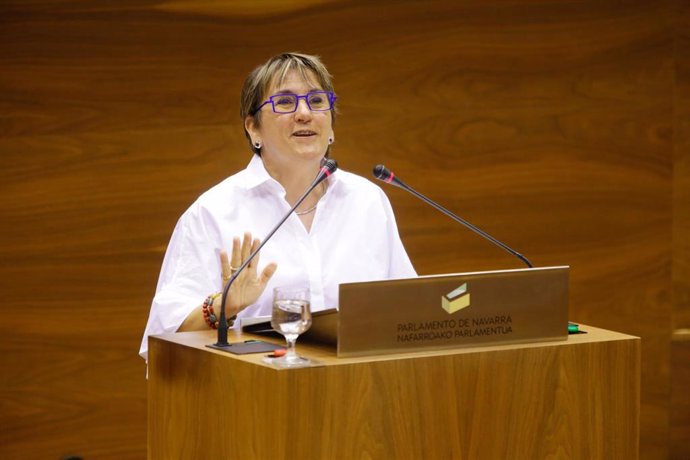 Marisa de Simón, portavoz de I-E en el Parlamento de Navarra.