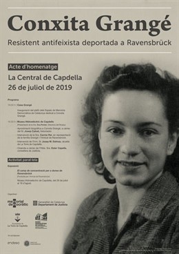 Cartel del homenaje a Conxita Grange en La Torre de Capdella
