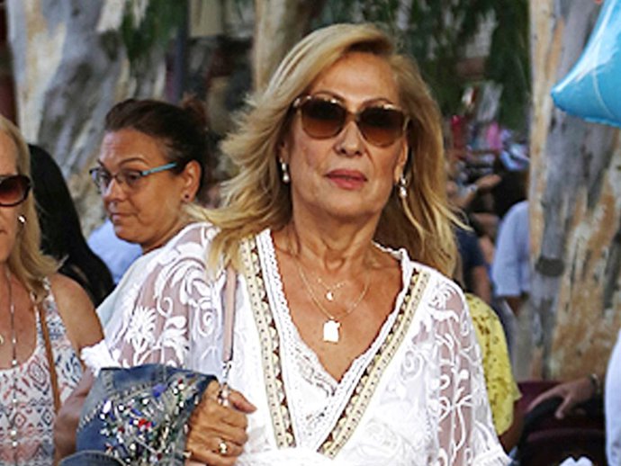 Rosa Benito en la procesión de la Virgen de Regla