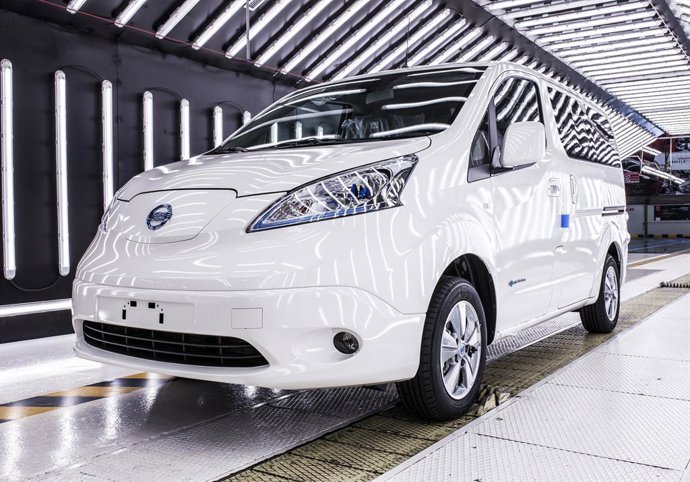 Fabricació de la furgoneta elctrica eNV200 en la planta de Nissan a Barcelona