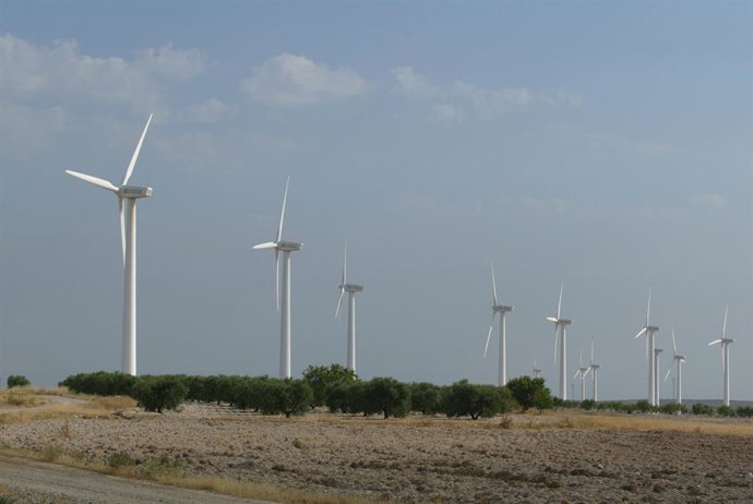 Molinos de La Muela (Zaragoza), aerogeneradores, energía eólica