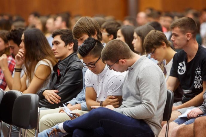 Imagen del inicio de las clases en el pasado curso en el campus de Arrosadia de la Universidad Pública de Navarra.