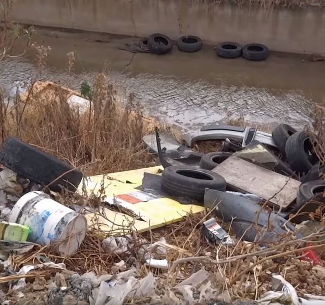 Imágenes de los residuos del Torrente de na Bàrbara.