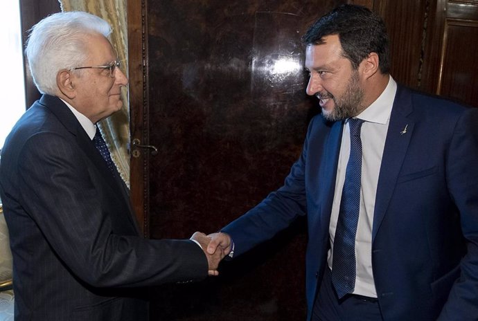 Sergio Mattarella y Matteo Salvini