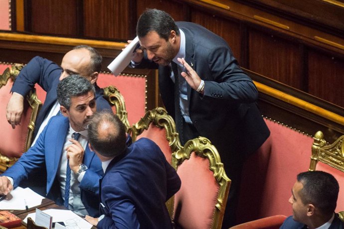 Matteo Salvini en el Senado