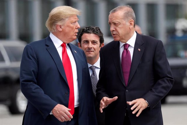 El presidente de Estados Unidos, Donald Trump, y su homólogo turco, Recep Tayyip Erdogan