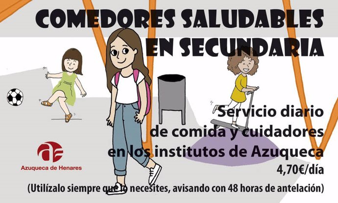 Ayuntamiento de Azuqueca ofrecerá durante el curso el servicio de comedor en los institutos de la ciudad