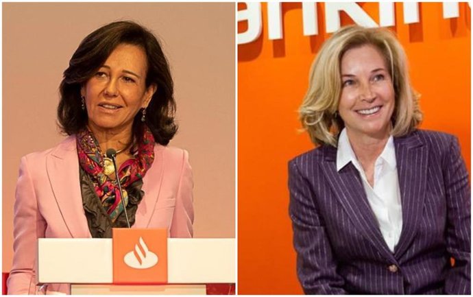 La presidenta de Banco Santander, Ana Botín, y la consejera delegada de Bankinter, María Dolores Dancausa. Dos de las mujeres consejeras de los bancos del Ibex 35.
