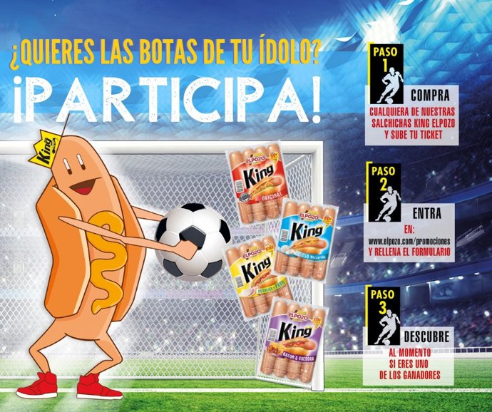 Foto de la Promoción del sorteo de las botas de fútbol por la compra de Salchichas King