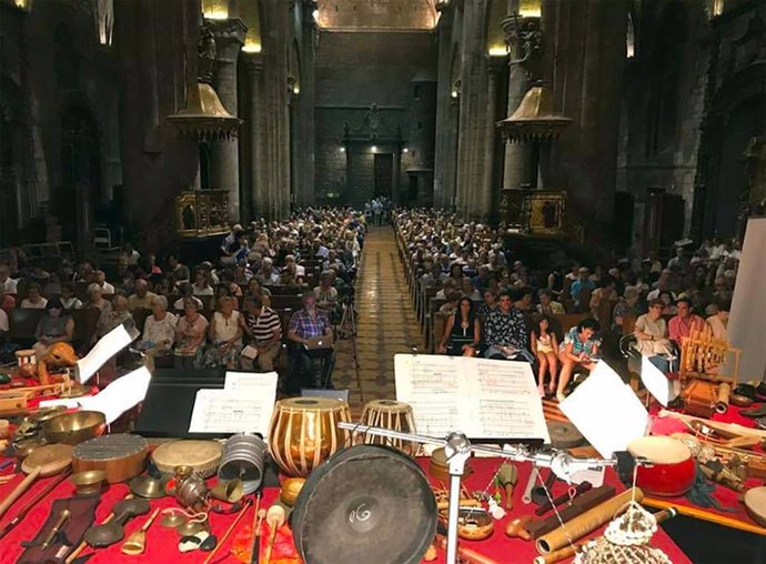 Actuación musical en la catedral de Jaca
