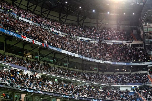 Gradas del estadio Santiago Bernabéu.