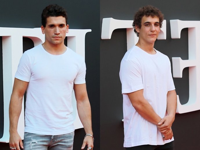 Jaime Lorente y Miguel Herrán en la presentación de la segunda temporada de 'Élite'