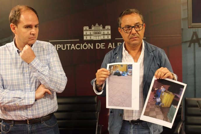 El portavoz del PP en la Diputación de Albacete, Antonio Martínez, en rueda de prensa