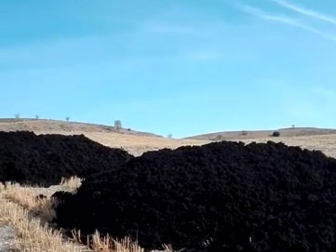 Imagen de lso extraños lodos encuentrados en Pinto