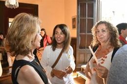 Las conselleras de la Generalitat Maringela Vilallonga, Meritxell Budó y Ester Capella.