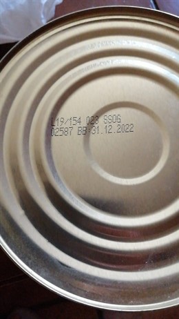 Lata del lote de atún afectado por la toxina botulínica