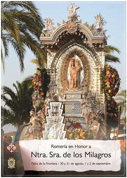 Cartel de la romería de la Virgen de los Milagros.