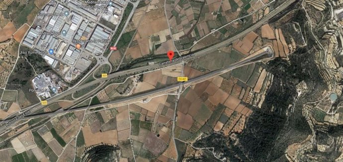 La A-3 a su paso por Chiva (Valencia)