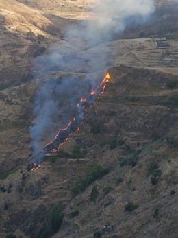 Conato de incendio en Las Lagunetas (Gran Canaria)