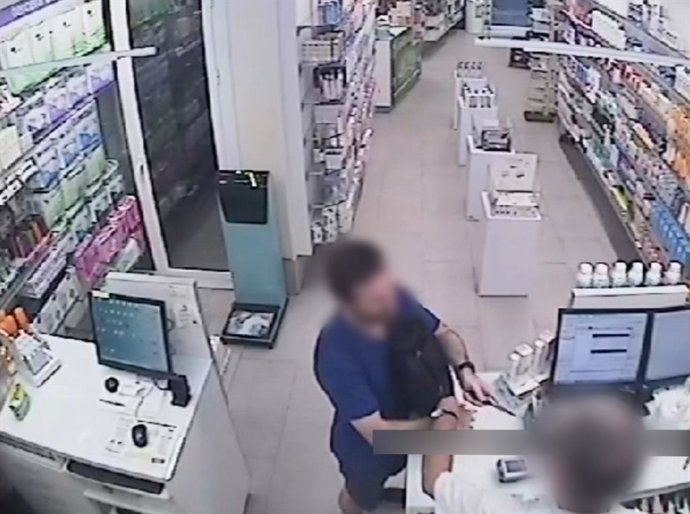 El presunto atracador de farmacias que cometió nueve robos en 15 días en Barcelona.