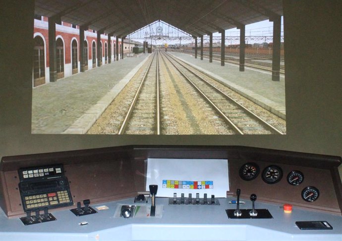 Simulador de conducción de locomotora de Asvafer.