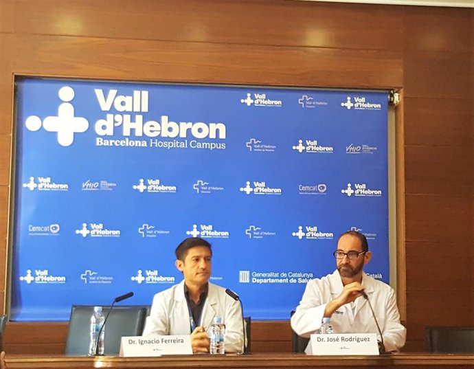 El cap en funcions del Servei de Cardiologia del Vall d'hebron, el doctor Ignacio Ferreira, i el coordiandor de la Unitat d'Imatge Cardíaca del Servei de Cardiologia del Vall d'Hebron, el doctor José Rodríguez